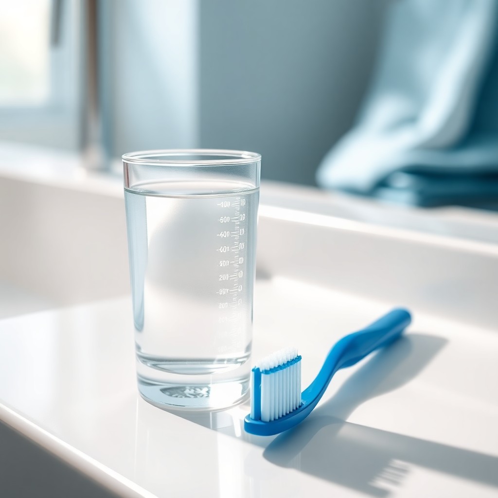 Brushing teeth in the morning — straight from the tap