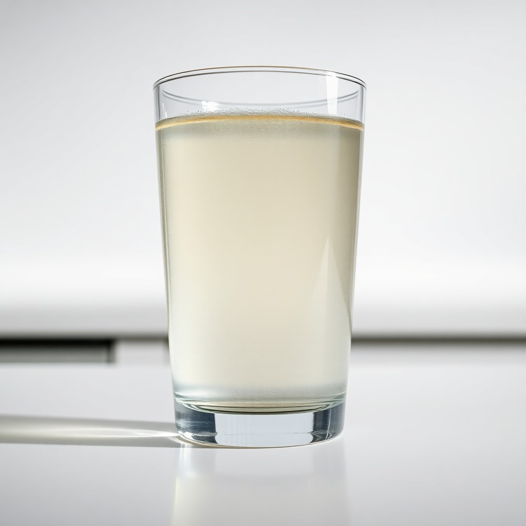 A typical glass of average tap water